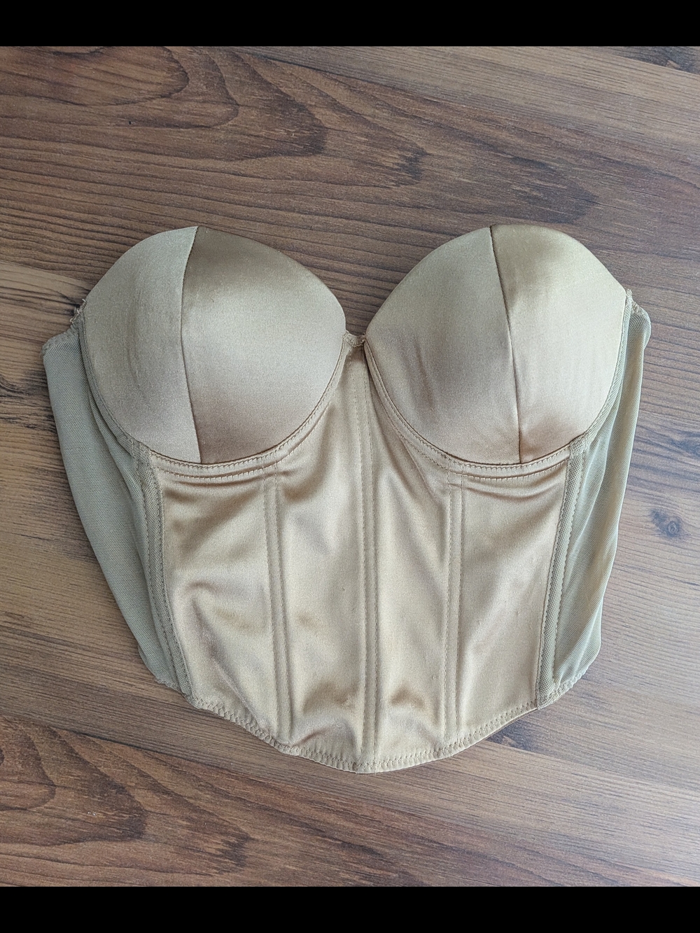 Forever 21 Strapless Longline Bustier in Gold